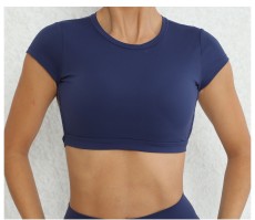 SC Short Sleeve Backless With Bra Sports T-shirt  GQSA-8300