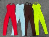 SC V-Neck Yoga Fitness Backless Jumpsuit GQSA-1028