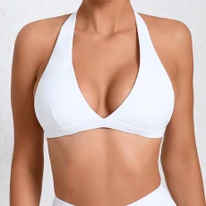 SC Solid Color Halterneck Backless Fitness Underwear GQSA-10317