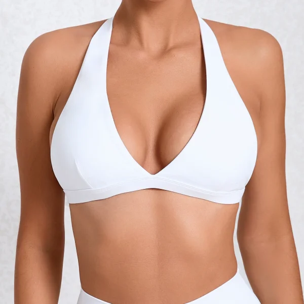 SC Solid Color Halterneck Backless Fitness Underwear GQSA-10317