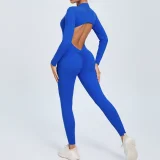 SC Zipper Long Sleeve Backless Jumpsuit GQSA-ZY02