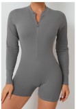 SC Long Sleeve Zipper Backless Romper GQSA-ZY01
