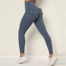 SC Solid Color High Waist Tight Sport Pants GQSA-8020