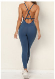 SC V-Neck Yoga Fitness Backless Jumpsuit GQSA-1028