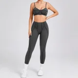 SC Solid Color Sling Sport Two Piece Pants Set GQSA-86040/87652