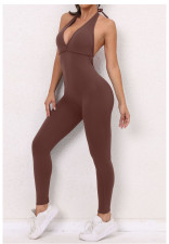 SC Backless Tie Up Sport Yoga Jumpsuit GQSA-2281