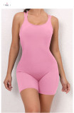 SC Sling Solid Color Sport Yoga Romper GQSA-71012
