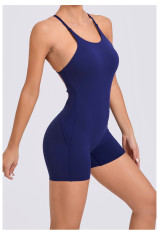 SC Sleeveless Backless Sport Romper GQSA-41720