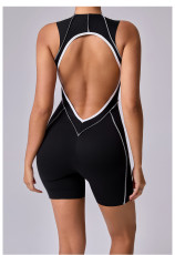 SC Line Splicing Sleeveless Sport Romper GQSA-11501
