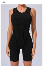 SC Sleeveless Patchwork Sport Fitness Romper GQSA-25100