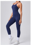 SC Sleeveless Solid Color Backless Sport Jumpsuit GQSA-95856