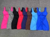 SC Solid Color Fitness Sport Tight Romper GQSA-4608