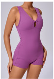 SC Sleeveless Solid Color Yoga Sport Romper GQSA-42016