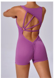 SC Sleeveless Solid Color Yoga Sport Romper GQSA-42016