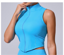 SC Sleeveless Zipper Yoga Vest Coats GQSA-62040