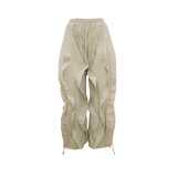 SC Plus Size Patchwork Solid Color Lantern Pants NY-3685