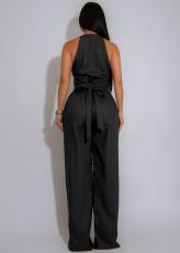 SC Solid Color Sling Sport Jumpsuit OSM-4486