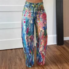 SC Print Casual Loose Straight Jeans GSMJ-8020