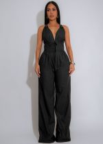 SC Solid Color Sling Sport Jumpsuit OSM-4486