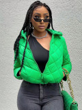 SC Long-Sleeve Solid-Color Hooded Cotton Jacket SH-391322