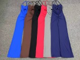 SC Solid Color Backless Sport Yoga Jumpsuit GQSA-44081
