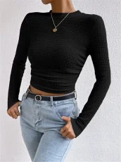 SC Solid Color O Neck Slim T Shirts GWTC-W0772