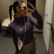 SC Tight Zipper Long Sleeve Tops GWTC-LZY015