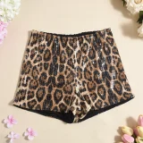 SC Sequin Leopard Print Shorts GYHF-51437PHD