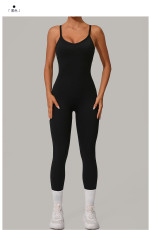 SC Adjustable Buckle Cross Sports Yoga Jumpsuit GQSA-8376