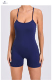 SC Solid Coloar Backless Yoga Sport Romper GQSA-43014
