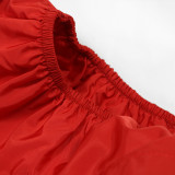 SC Solid Color Off Shoulder Ruffles Dress CYA-901904
