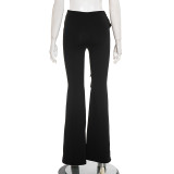 SC Solid Color Micro Flare Pants GDSF-Q25PT259