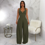 SC Sleeveless Backless Solid Maxi Dress YF-10884