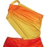SC Sexy Off-Shoulder Gradient Color Maxi Dress BY-7473