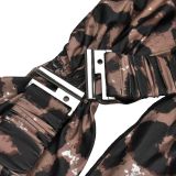 SC Leopard Print Tube Top Backless Maxi Dress BY-7501