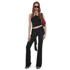 SC Solid Color Micro Flare Pants GDSF-Q25PT259