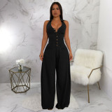 SC Sleeveless Backless Solid Maxi Dress YF-10884