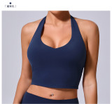 SC Solid Color Halterneck Backless Sport Tank Tops GQSA-11359