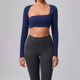 SC Long Sleeve Shawl Yoga T-shirt GQSA-93601