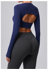 SC Long Sleeve Shawl Yoga T-shirt GQSA-93601