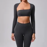 SC Long Sleeve Shawl Yoga T-shirt GQSA-93601
