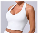 SC Solid Color Halterneck Backless Sport Tank Tops GQSA-11359