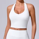 SC Solid Color Halterneck Backless Sport Tank Tops GQSA-11359