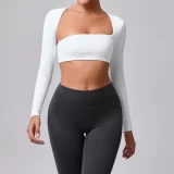SC Long Sleeve Shawl Yoga T-shirt GQSA-93601