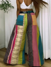 SC Print Multicolor Loose Wide Leg Pants GSXK-SK250301