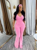 SC Sling Washed V Neck Denim Jumpsuit(Without Hairband) YRST-T111