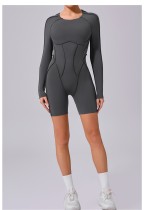 SC Long Sleeve Patchwork Sport Romper GQSA-24102