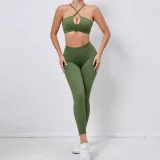 SC Cross Back Sports Tight Two Piece Pants Set GQSA-A05/V01