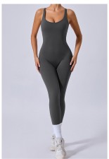 SC Cross Back Yoga Adjustable Shoulder Strap Jumpsuit GQSA-90107