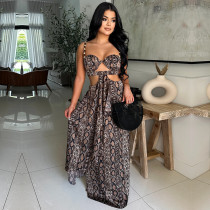 SC Snake Print Sling Maxi Dress BY-7502